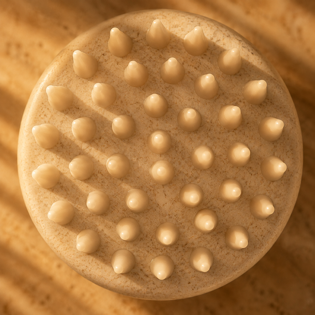 NUBALKIA scalp massager activates microcirculation 3 minutes ritual