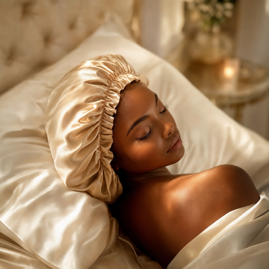 Silk Bonnet — 100% Mulberry Silk 19mm Grade 6A | Champagne Gold